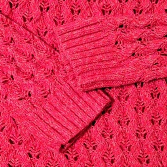 Loft Pink Long Sleeve Cable Knit Pullover Sweater, Size S - Picture 5 of 10